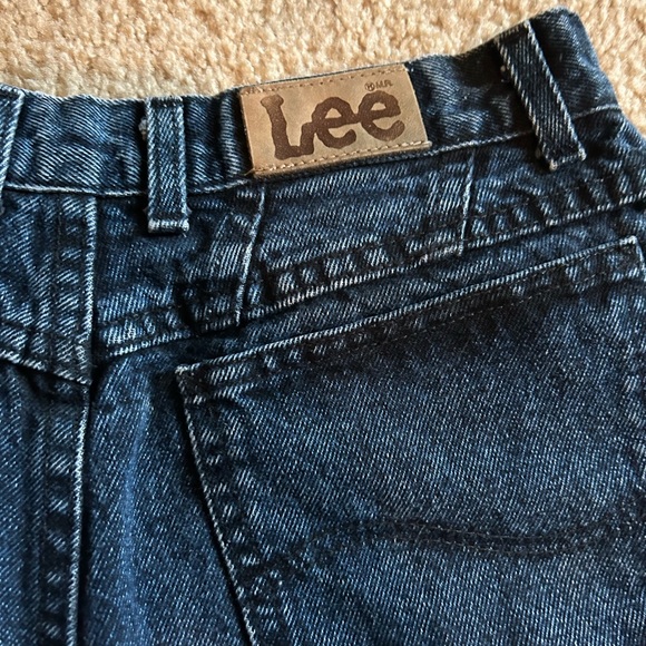 Womens Dark Wash Vintage Lee Mom Jeans - Picture 7 of 8